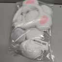 8 Pcs Halloween Bear Costume for Adult Bear Ears Headband Tail Nose Animal Accessory for Carnival Cosplay (White)