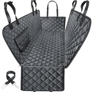 URPOWER Dog Seat Cover, 100% Waterproof Hammock 600D Heavy Duty Scratch Proof Nonslip Durable Soft Pet Back Seat Covers for Cars Trucks and SUVs