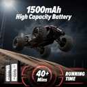 Hosim 1/10 RC Car for Adults & Boys 48+KMH, Electric Remote Control Car High Speed Large RC Truck 4X4 Off-Road All Terrains Waterproof Monster Trucks, Hobby RC Cars Toys Gifts for Boys 8-12, 16 inches x 11 inches x 6 inches