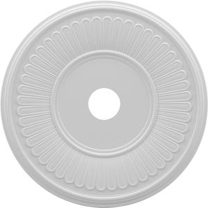 Ekena Millwork CMP22BE Berkshire Thermoformed PVC Ceiling Medallion (Fits Canopies up to 10 1/8"), 22"OD x 3 1/2"ID x 1"P (Unfinished)