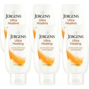 Jergens Ultra Healing Moisturizer for Dry Skin, Hand and Body Lotion, with Hydralucence Blend, Vitamins C, E and B5, 3 Oz, Pack of 8