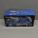 Hamilton Beach Steam Iron & Vertical Steamer for Clothes with Scratch-Resistant Durathon Soleplate, 8' Retractable Cord, 3-Way Auto Shutoff, Anti-Drip, 1500 Watts, Blue