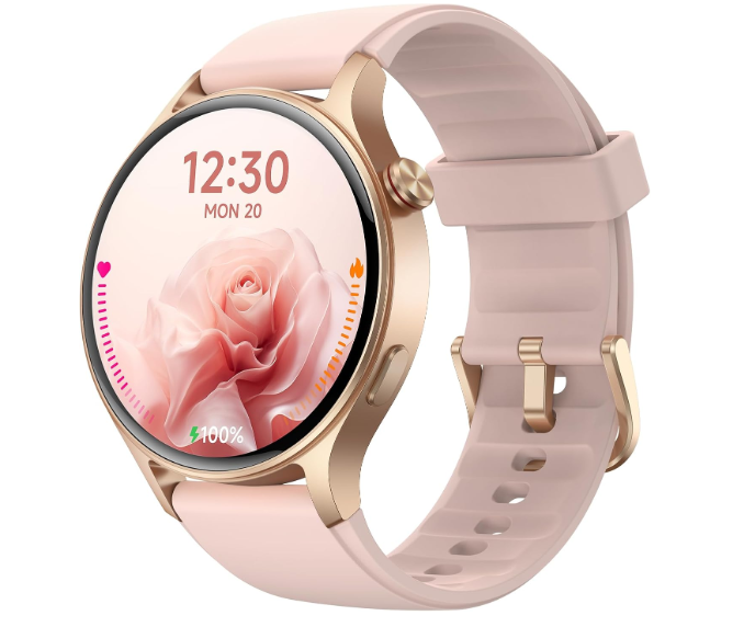 Fitpolo Smart Watch for Women,1.3" AMOLED Touchscreen Fitness Tracker, Make/Answer Calls, Heart Rate SpO2 Monitor, IP68 Waterproof, Sleep & Activity Tracking Smartwatch for Android Phones iPhone