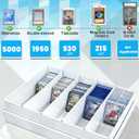 6-PACK 5 Row Trading Card Storage Box for 5000ct TCG / 3000ct Sports Cards