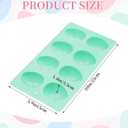 8 Cavity Silicone Egg Molds Set of 2 for Easter Silicone Egg Pan Baking Supplies for Cake Decorating Chocolate Candy (3, Pink, Green and Blue)