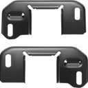KUAFU Front Bumper Bracket Set Compatible with 2009-2014 Ford F150 Lincoln Mark LT 9L3Z5D059AA, 9L3Z5D058AA, FO1066177, FO1067177 Driver and Passenger Side Steel Powder Coated Black (Bracket with Holes)