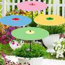 Abbylike 4 Pack 39 Inch Tall Plant Umbrellas for Outdoor Plants, Garden Umbrellas for Flower Adjustable Extend Sun Shade Covers for Potted Plants, Garden Beds, Patio Flowers