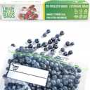 2Gallon Freezer Bags  25 Count  Resealable, Double Zipper, Leak Proof, Over 3Mil Thick 2Gallon Freezer Bags Heavy Duty