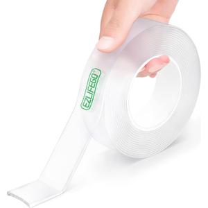 Double Sided Tape Heavy Duty, Nano Double Sided Adhesive Tape, Clear Mounting Tape Picture Hanging Adhesive Strips (9.85FT) (9.85 Feet)
