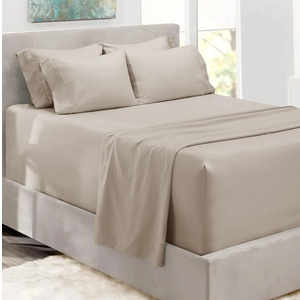Hearth & Harbor Extra Deep Pocket King Size Sheets Sets - Fits Mattress 18-24 Inches Deep - Extra Deep Pocket Sheets - 6 Piece King Size Sheets - Linen