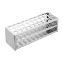 PATIKIL 30 Holes Test Tube Rack, 0.83"(21mm) Round Hole 304 Stainless Steel Test Tube Holder Stand Suitable for 25ml Test Tube for Laboratory Scientific Experiments, Silver Tone