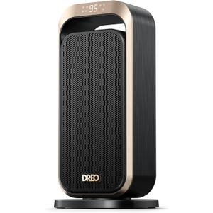Dreo Space Heaters for Indoor Use, 1500W Portable Electric Heater with Remote and Thermostat, PTC Ceramic, Safety Heat with 70 Oscillation for Bedroom Office Home, Quiet, 12H Timer (Gold)
