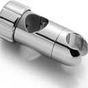 OFFO ADA Shower Head Holder, Adjustable 1.18-1.26 in(30-32 mm) Hand Shower Bracket for Handicap Grab Bar, Detachable Slider Clamp Bathroom Replacement, 361 Degree Rotation Sprayer Holder, Chrome