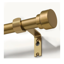 TANGWIN Gold Curtain Rods for Windows 48 to 84 Inch(47ft),1 Inch Adjustable Curtain Rod,Heavy Duty Window Rods,Decorative Swan Finials Drapery Pole,Telescoping Single Rod for Bedroom 3688",Brass