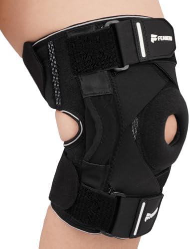 Plus Size Knee Brace for Knee Pain, with Hinges & Cross Compression Straps for Meniscus Tear, Arthritis, Joint Support Adjustable for Men & Women, Obese People (3XL/4XL)