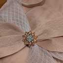 Kgromfy Women's Wide Brim Fascinator Hat Tea Party Headband Large Vintage Church Hat Lady Headwear for Derby Wedding Cocktail