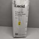 LUCID 2 Inch Gel Memory Foam Mattress Topper, Twin XL size 5 Zones Cooling Gel Infusion CertiPur Certified Foam