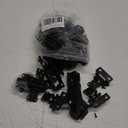 50 Pack (25 Pairs) 1/2" Overlay Semi-Hidden Cabinet Hinges - Matte Black Self-Closing With Silicone Cushion for Kitchen Cabinet Doors
