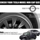 Wheel Rim Protect for Tesla Model Y 20" (2020-2024), Easy-Install Hubcaps Wheel Cover, Scratch-Resistant Car Tire Trim Rings, Stylish Design for Induction Wheels, Gunpowder 4Pcs Model Y Accessories