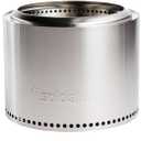 Solo Stove Bonfire Essential Bundle | Smokeless Fire Pit with Stand & Lid, Ideal for 46 People | Portable Wood Burning, Removable Ash Pan, Stainless Steel, 16.75" H x 19.5" Dia, 21.75lbs (Silver)