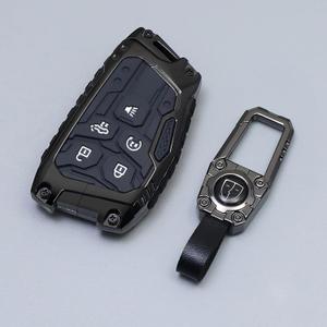 Mech Style Heavy Metal Key Fob Cover, Compatible with GMC Yukon Denali Sierra 2021/2022/2023/2024/2025~up, for Chevy Silverado Suburban Tahoe Buick, Zinc Alloy Key Case (Type-D, 5 Buttons)