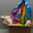 KOOY 7FT Height Easter Inflatables Outdoor Decorations Inflatable Easter Bunny with Colorful Eggs Decor Blow Up Yard Decorations Built-in LED Lights Home Party Decoration