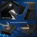Gun Safe for Handgun, Biometric Handgun Safe with Drop Slot Quick Access with LED Light, 3-Way Unlock Fingerprint Digital PIN Key Pistol Safe, Handgun Safe Lock Box with Carbon Steel Cable for Car