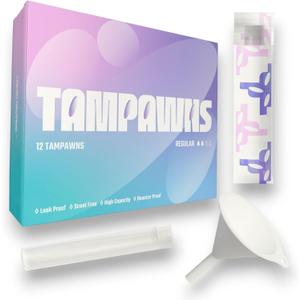 3 x Tampon Flask Set (12 Pack), Reusable Travel Liquid Containers, Discreet Mini Bottles with Wrappers, Leak Resistant Refillable Flasks for Trips, Events & Storage