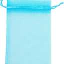 ATCG 50pcs 8x12 Inches Large Drawstring Organza Bags Decoration Festival Wedding Party Favor Makeup Pouches (Aqua Blue)