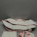 Travel Weekender Bag for Women, 21" Overnight Bag with Shoe Compartment 50L Large Travel Duffel Bag Carry On Tote for Weekend, Overnight, Business Trips, Water Resistant (Pink White 3pcs)