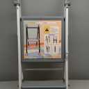 HBTower Kids 2 Steps Step Stool, Toddler Tower for Kitchen Counter Learning, Toddler Kitchen Stool Helper with Anti-Drop Safty Railing Kids Standing Folding Stepper (Gray)