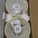 2 Pack Cordless Table Lamp, Rechargeable Desk Lamp with Fabric Shade, Battery Operated Lamp 3 Color Stepless Dimming, Small Touch Bedside Lamp Home Decor for Dining, Counter (Brushed Gold)