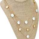 Ikee Design Linen Necklace Chain Jewelry Bust Display Holder Stand, Necklaces Display Mannequin, Jewelry Bust Stand, 6 3/8 W x 4 1/2 D x 10H in