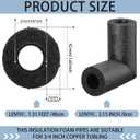 8 Pack Elbow Pipe Insulation Foam Tube Outdoor Wrap Black Pipe Covers Elbow Insulation Tubing Water Foam Covers for Outdoor Winter Irrigation, Sprinkler (3/4 Inch)
