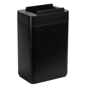 ELPHECO Bathroom Trash Can with Lid 2.6 Gallon Smart Trash Can Slim Motion Sensor Garbage Can Automatic Stainless Steel Wastebasket Bathroom Decor for Bedroom Office Toilet Black