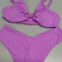 Knotted Up 2 Piece Bikini - Violet, Large