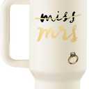 Bridal Shower Gifts for Bride to Be Bride Gifts Bachelorette Gifts for Brides Engagement Gift for Women Future Mrs 40oz Travel Cup Insulated Tumbler with Lid & Straw