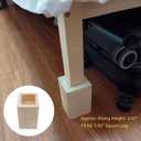 Solid Pine Wood Square Furniture Riser 4Pcs, 3.93-5.18 Inch Rising Height, Fit 1.97 Inch Leg, Support 880 lbs Heavy Duty Furniture Feet Lifter for Under Bed Storage Desk Sofa Chair