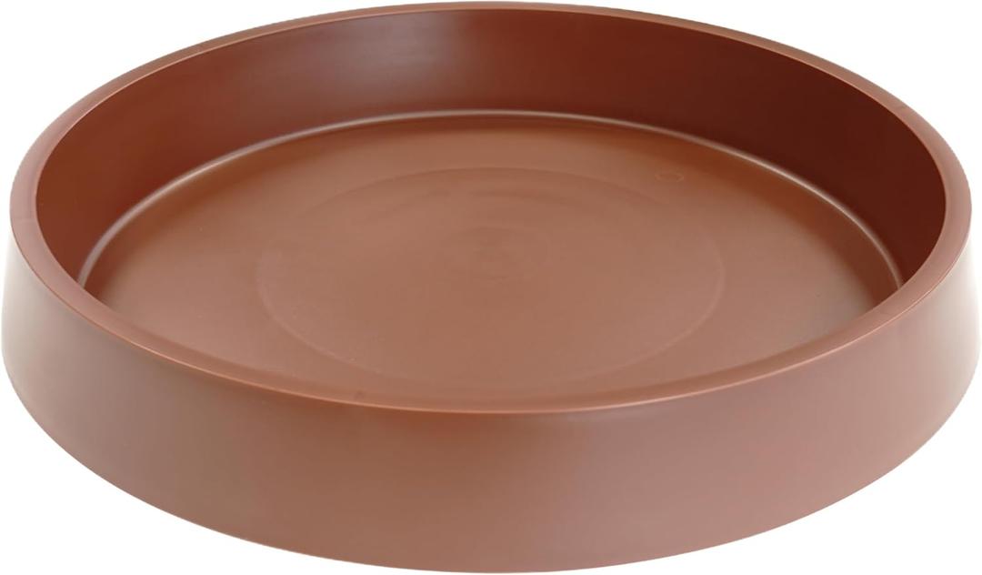 Plant Saucer Tray for Ceramic Plastic Pots, 8 inch Plant Saucers for Indoors, Pot Saucers Trays, Bird Bath Bowls, Flower Planter Water Drip Trays for Pots Base (8", Brown)
