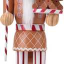 Nutcracker Gingerbread Figure, 14.4 Inch Wooden Christmas Nutcracker Decor, Xmas Nutcracker Figures Mantel Ornament Festival Shelves Decorations
