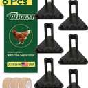 6Pcs Black Chicken Leg Splints,Bumble Foot Treatment, for All Growth Stages Adjustable Splint for Broken Feet, osteoarthritis, Curled Toes, Splay Leg Ideal Chicken Gifts for Hen Health Care