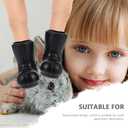 BESTonZON 12 Pairs Mini Santa Claus Shoes Boots, Mini Boots Doll House Black Boots Doll Christmas Decorations Dolls Mini Shoes Toys Miniature Xmas Boots Decorations Children Mini Shoes Toy