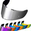PSLER Sedici Strada 2 Visor - Sedici Strada 2 and Strada 3 Face Shield Motorcycle Helmet visor Accessories Replacement for LS2 FT2 VECTOR Sedici Strada 2 Strada 3 FF801 FF397Silver