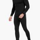 WEERTI Thermal Underwear for Men Long Johns with Fleece Lined Base Layer Men Cold Weather Top Bottom M