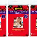Scotch Self-Sealing Laminating Pouches, 4 x 6 Inches, 3-Pack of 5 Pouches  No Machine Needed, Clear, Photo Safe