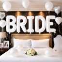 40 Inch White BRIDE Balloons Bachelorette Bridal Shower Large White Bride Letter Foil Aluminum Balloons Banner for Bride To Be Bachelorette Wedding Engagement Baby Shower Party Decorations