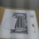 Bladeless Ceiling Fans with Lights, 20" Modern Flush Mount Ceiling Fan with Remote and Dimmable LED Lights, 6 Speed Fan Light for Bedroom Living Room (Round)