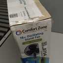 Comfort Zone 16-Inch Oscillating Pedestal Fan  3-Speed High-Velocity Cooling, Adjustable Height & Tilt, Quad-Pod Folding Base, Black  ETL Listed