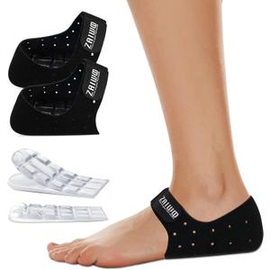 Adjustable Heel Cups for Heel Pain Relief, Heel Spur Relief Products, Provide Supportive and Cushioning Gel Heel Pads Cushion for Achilles Tendonitis (Clear)
