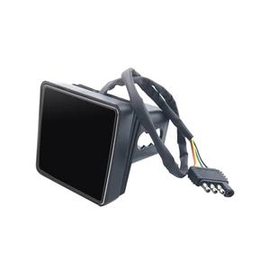 Polcatay Trailer Hitch Light, 15 LED Super Bright Waterproof Brake Light Driving Light, 2" Square Receiver Plug and Play Wiring Harness Towing Bayonet Tail Light, for Trucks SUVs RVs (Black)